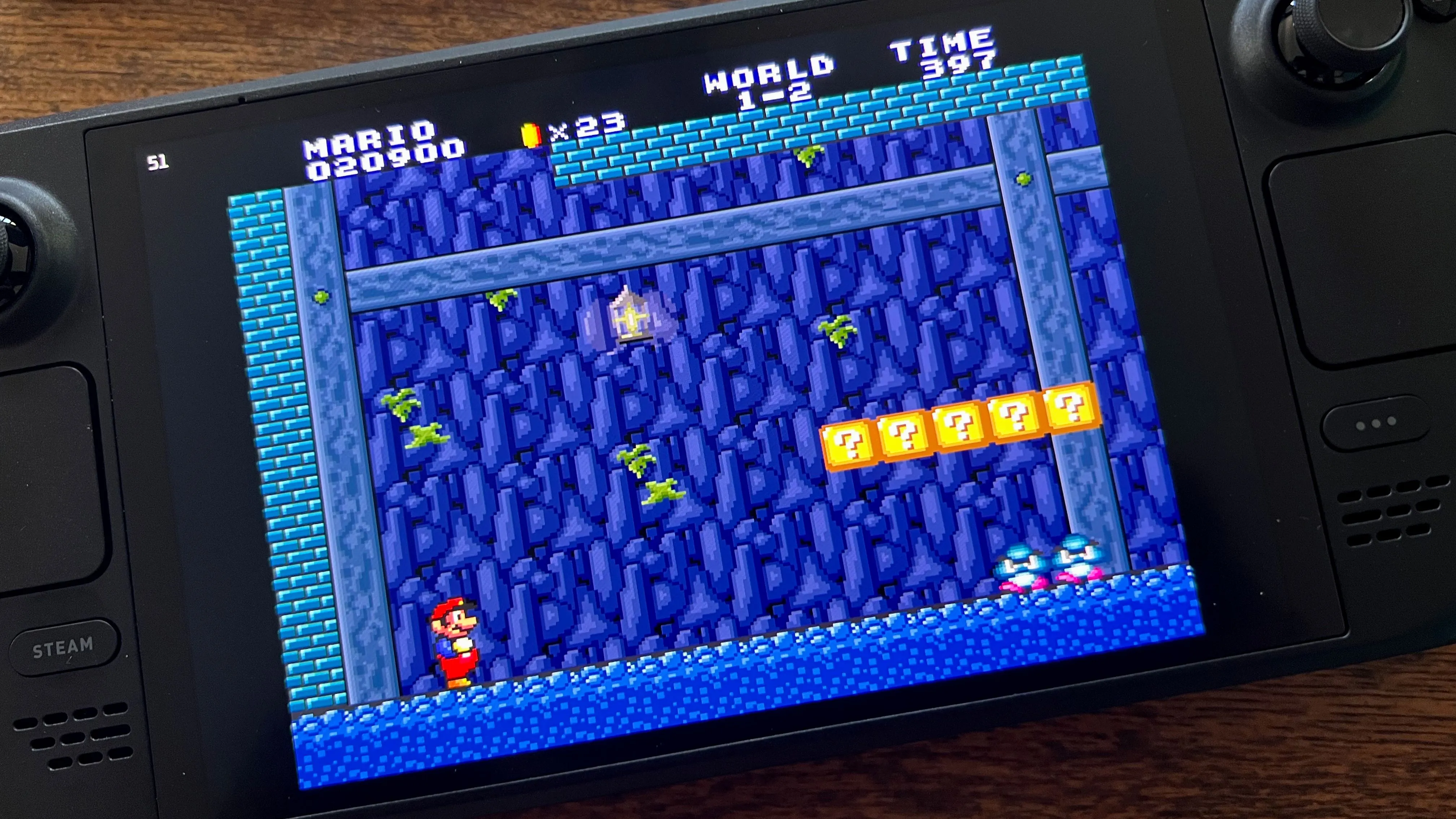 Game Super Mario All-Stars chạy trên Steam Deck