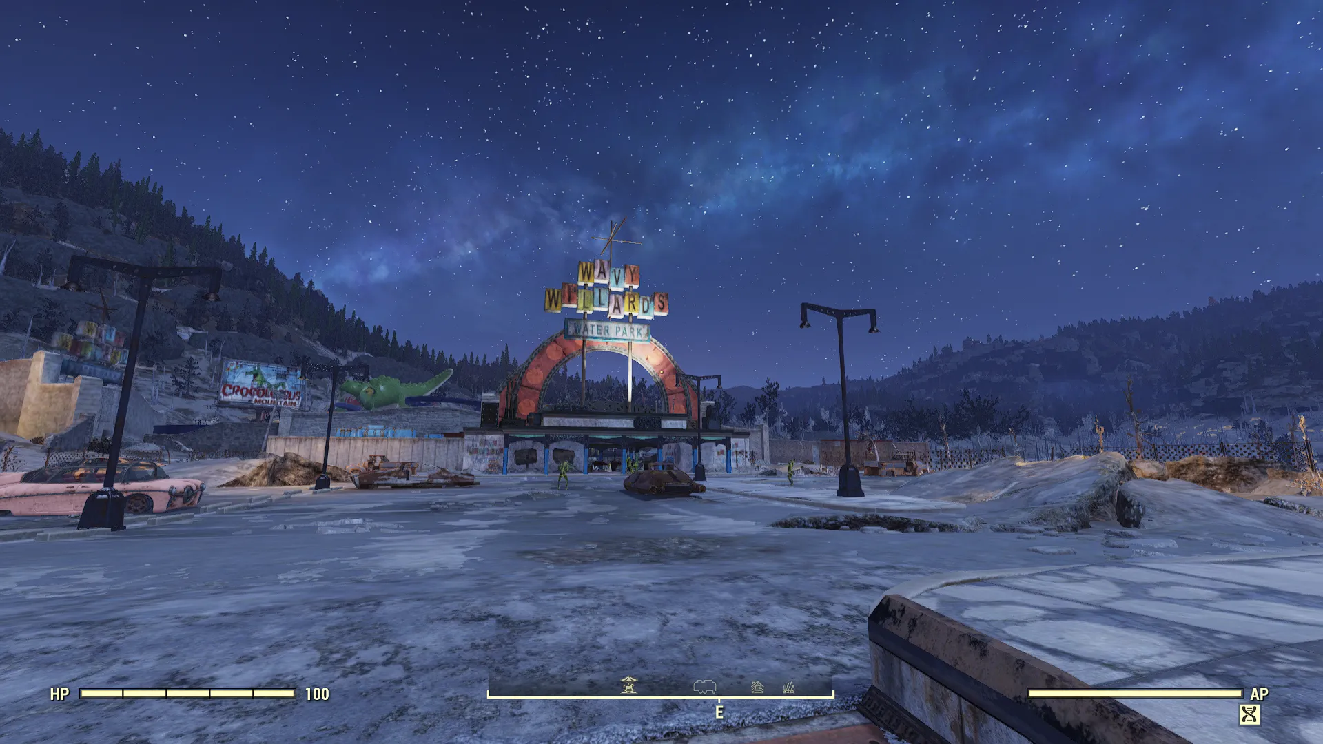 Giao diện game Fallout 76 khi công nghệ AMD AFMF 2 được kích hoạt, minh họa trải nghiệm với khung hình tạo từ AI.