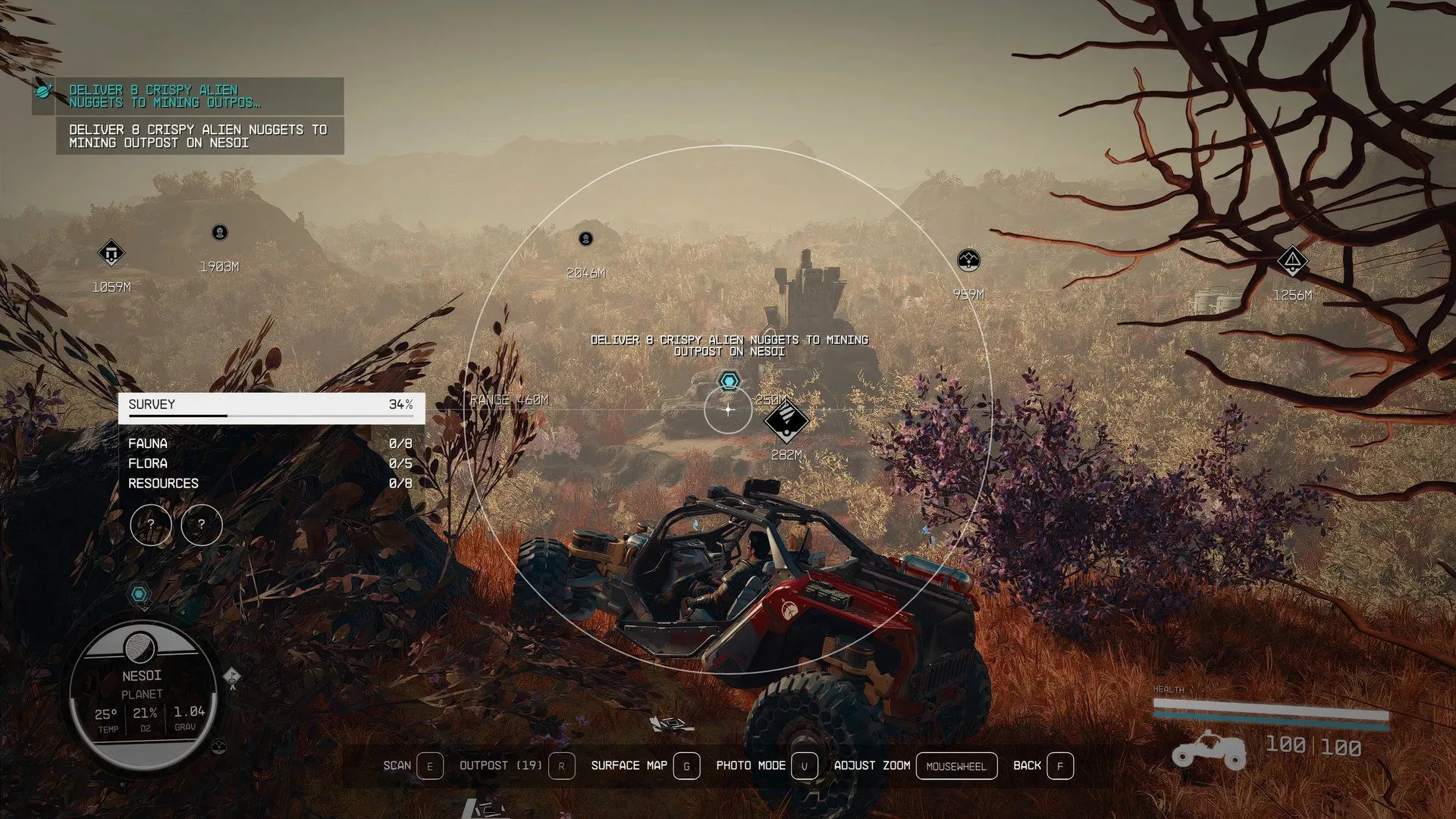 Giao diện người dùng trong game Starfield, minh họa trải nghiệm modding mượt mà với Dark Universe Overtime.