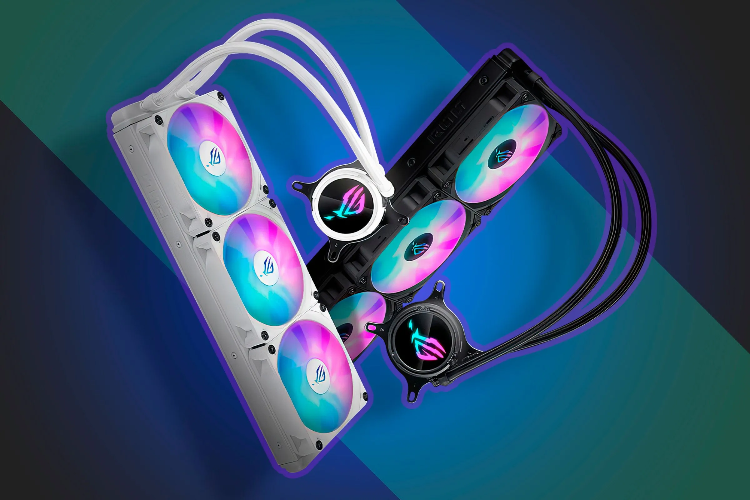 Hai bộ tản nhiệt AIO 360mm với đèn RGB.