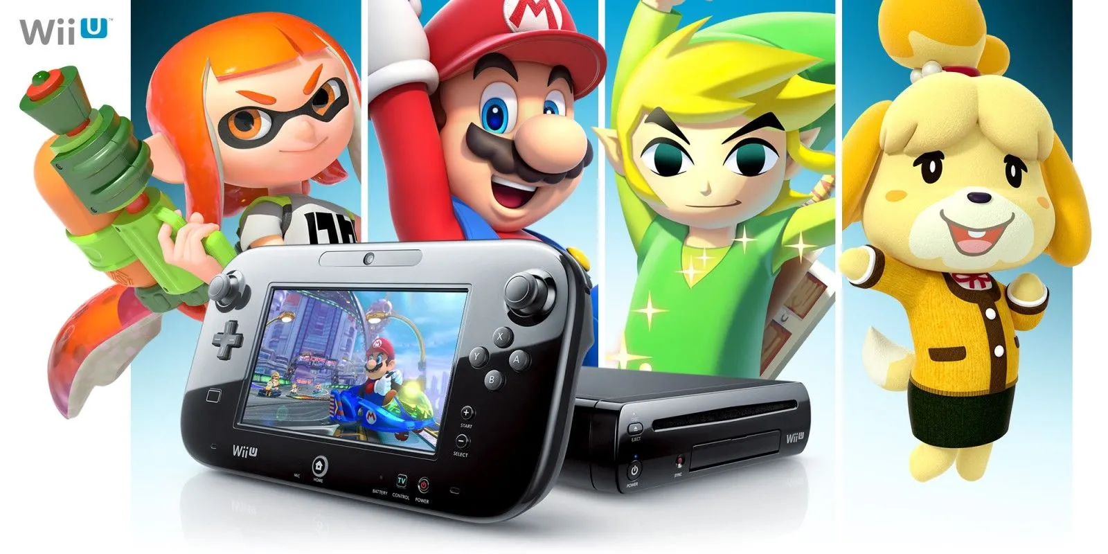 Hình ảnh quảng cáo Nintendo Wii U với GamePad, minh họa chiến lược tiếp thị gây nhầm lẫn.