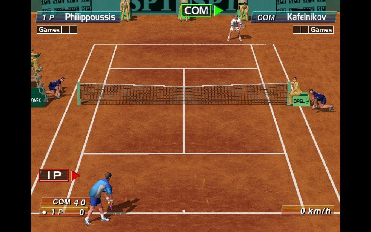 Màn hình Steam Deck OLED hiển thị game Virtua Tennis của Dreamcast.