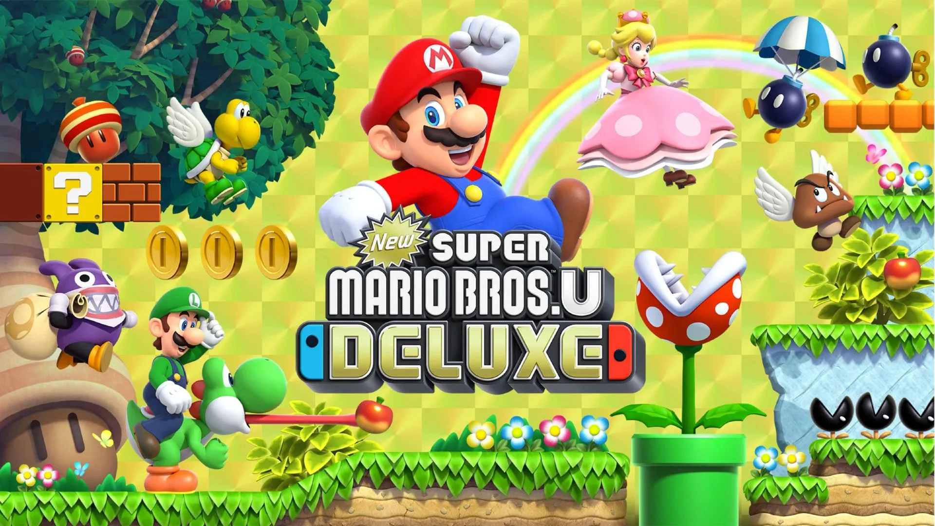 Mario trong Super Mario Bros U Deluxe, minh họa cho thương hiệu game thành công mang lại sức mạnh tài chính cho Nintendo trong các cuộc chiến pháp lý.