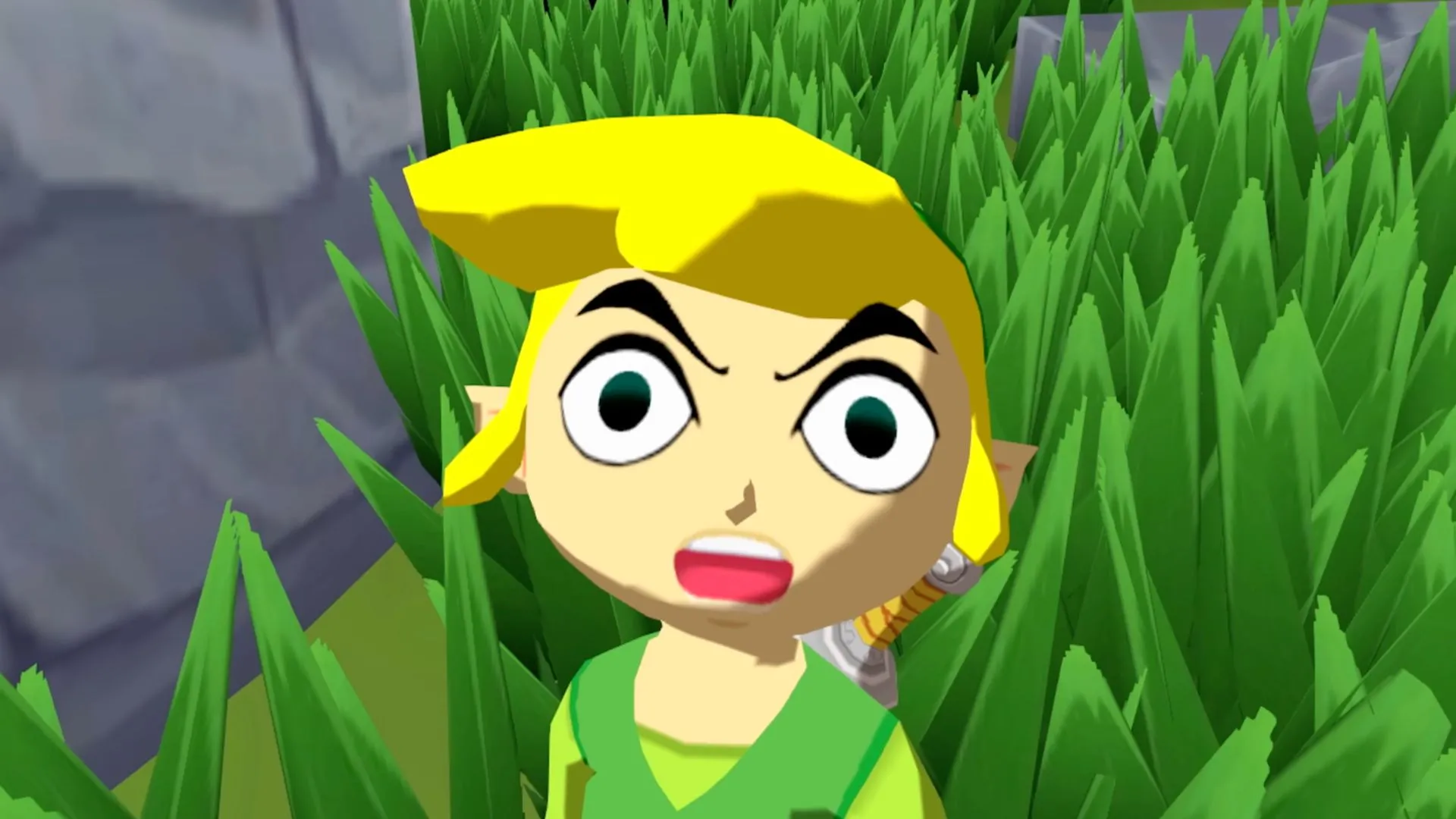 Nhân vật Link trong The Legend of Zelda: The Wind Waker hiển thị trên màn hình Nintendo Switch 2 với đồ họa nâng cấp