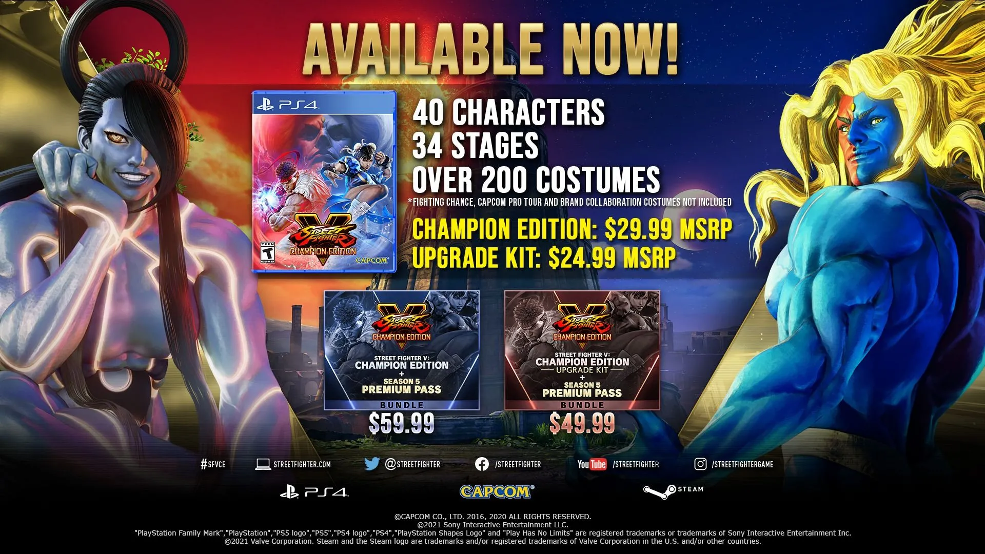 Nội dung đầy đủ của Street Fighter V: Champion Edition, minh họa phiên bản hoàn chỉnh.