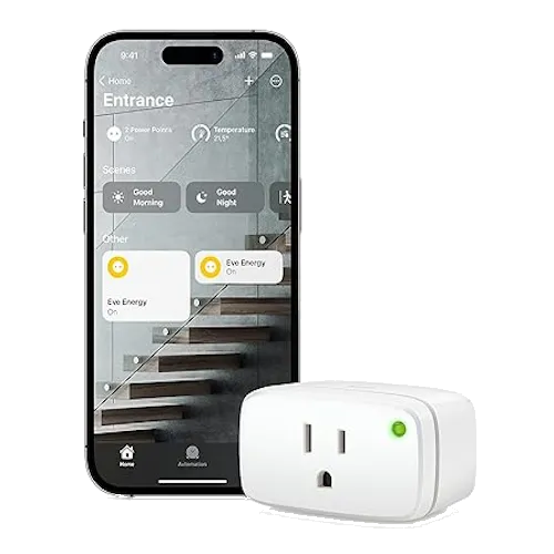 Phích cắm thông minh Eve Energy Matter, một thiết bị không bảo mật có thể dùng làm công tắc trung gian trong HomeKit.