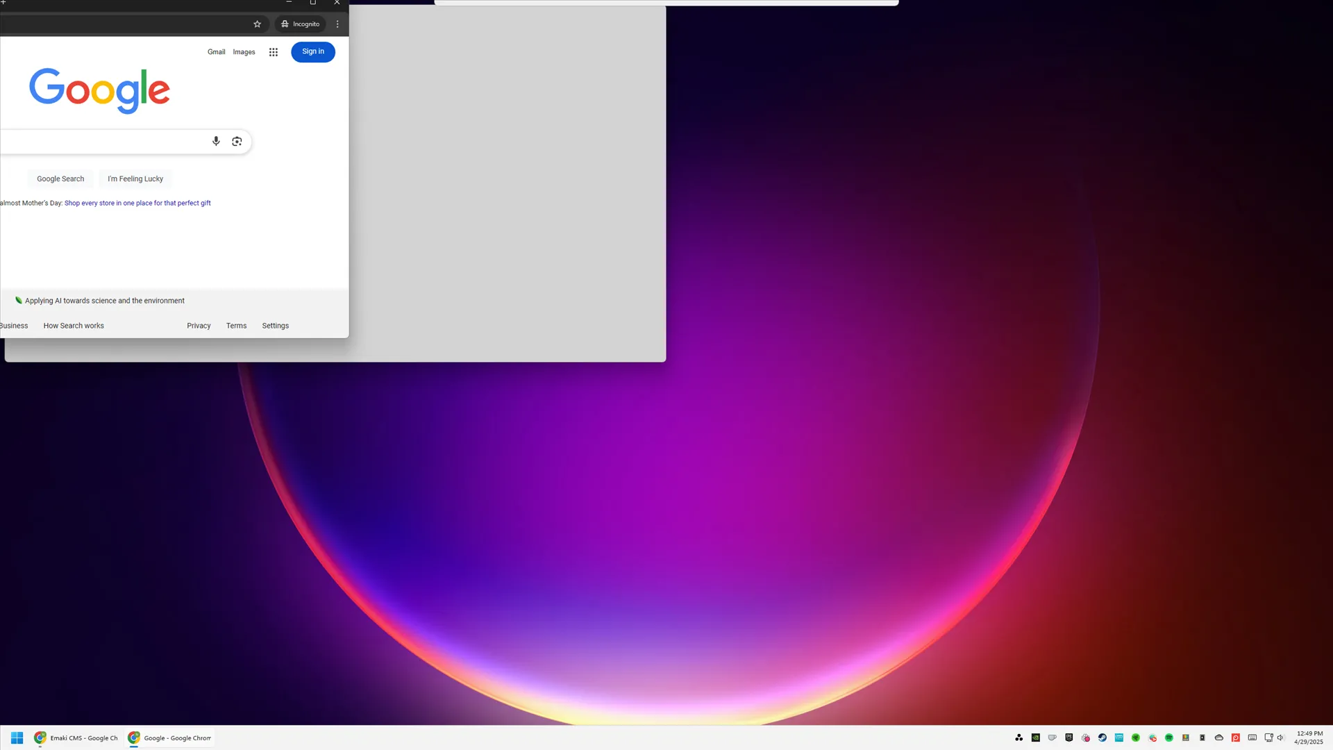 Sắp xếp trình duyệt Google Chrome vào góc trên bên trái màn hình