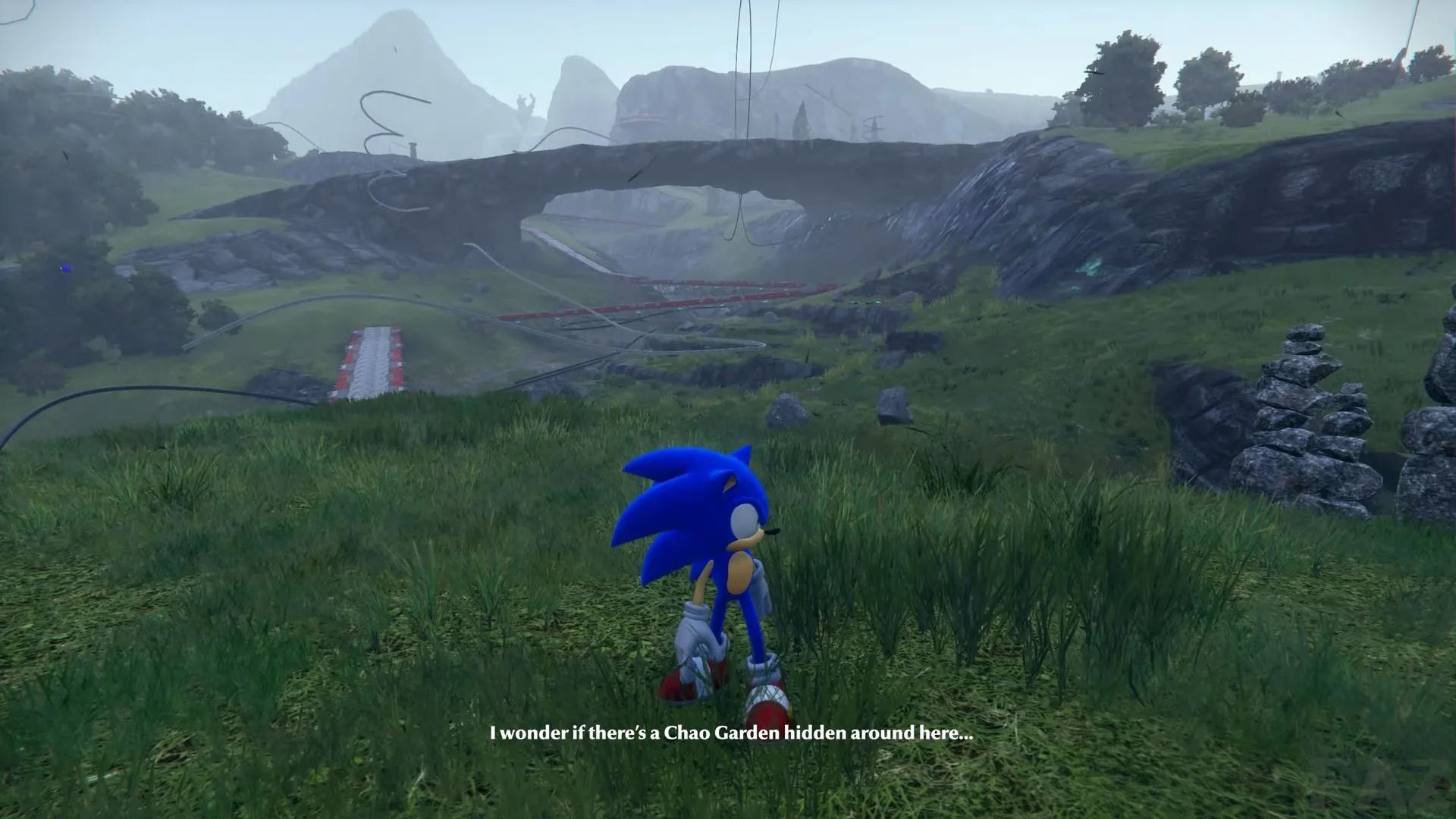 Sonic đề cập đến Chao Garden trong tựa game hành động thế giới mở Sonic Frontiers