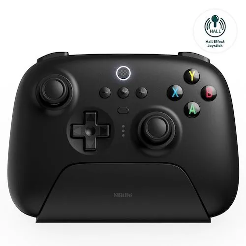 Tay cầm 8BitDo Ultimate 2.4G với cần analog Hall Effect, lựa chọn tuyệt vời cho trải nghiệm chơi game trên Steam Deck.