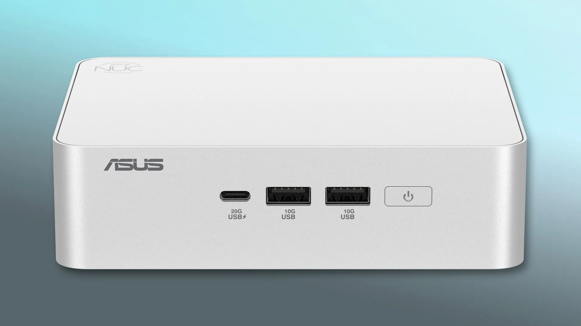 Thiết bị mini PC ASUS NUC 15 Pro+ màu đen nhỏ gọn.