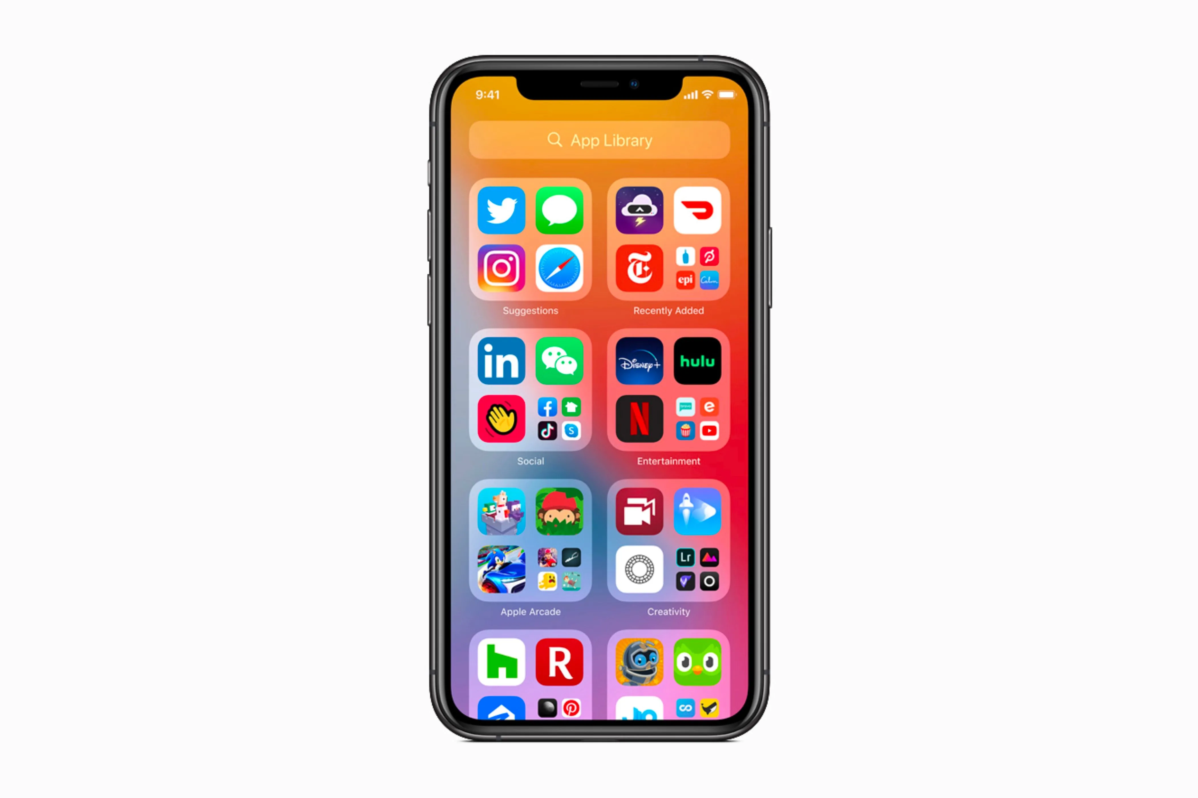 Thư viện ứng dụng App Library trên iPhone chạy iOS 14