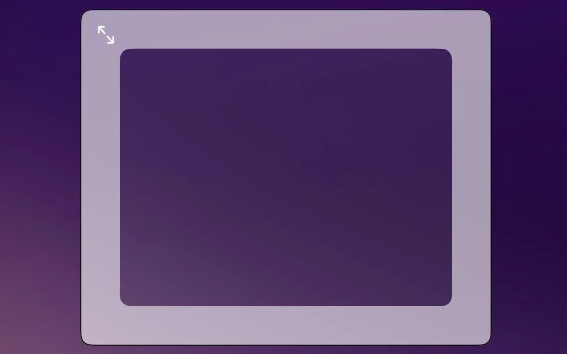 Virtual Trackpad hiển thị trên màn hình chính iPadOS, sẵn sàng để điều hướng.