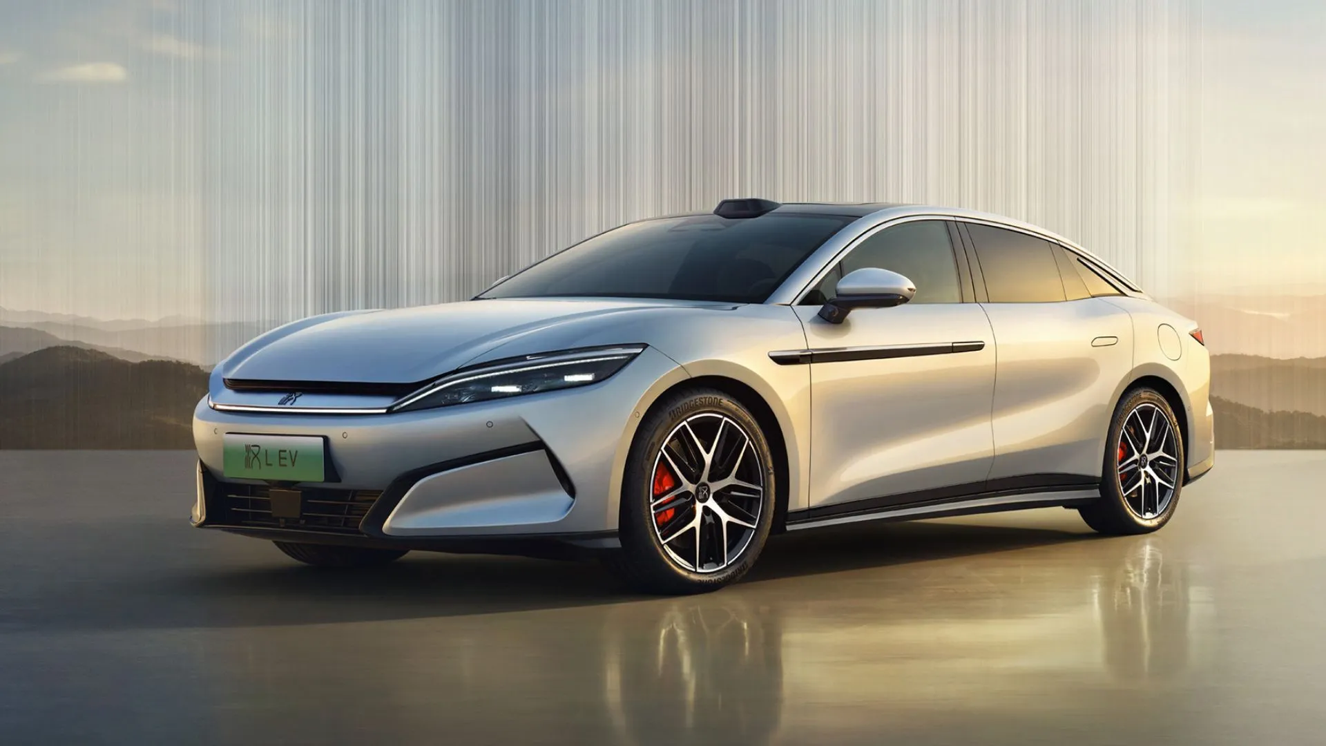 Xe điện BYD Han L EV đang sạc tại trạm sạc công suất lớn.