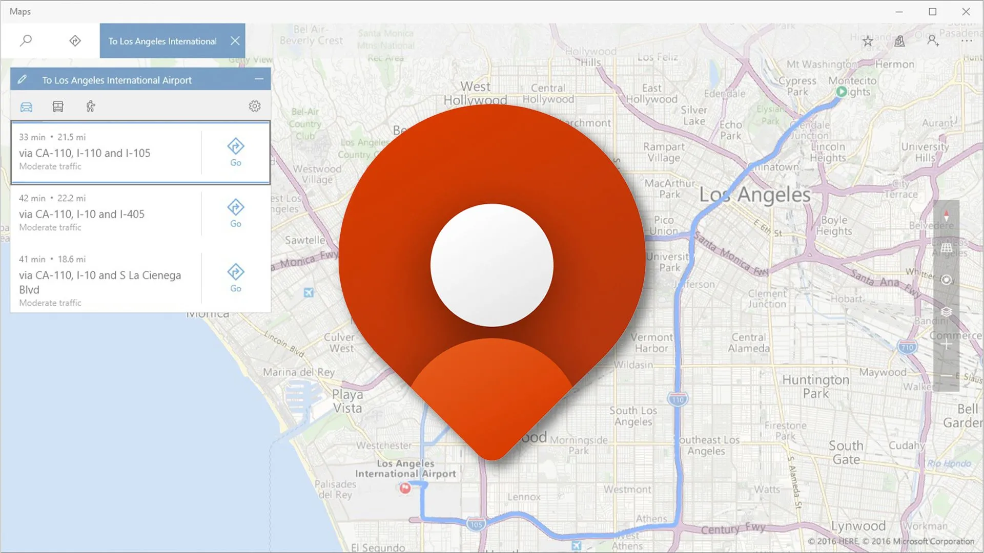 Bản đồ trên ứng dụng Windows Maps, biểu tượng cho việc ứng dụng này sẽ ngừng hoạt động vào tháng 7 năm 2025