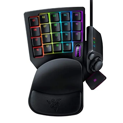 Bàn phím chơi game một tay Razer Tartarus v2, thiết kế công thái học với các phím có thể lập trình.