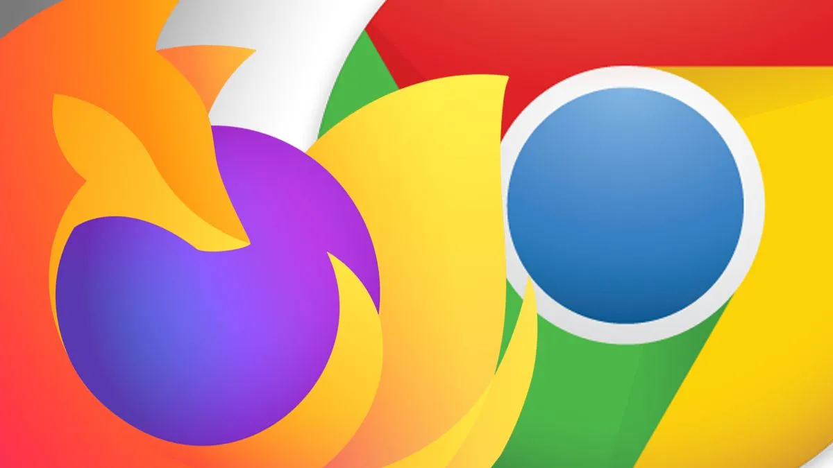 Biểu tượng của trình duyệt Chrome và Firefox cạnh nhau, thể hiện sự kết hợp hai ứng dụng.