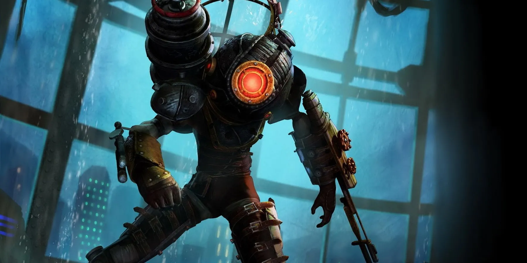 Big Sister trong Bioshock, một nhân vật đáng sợ trong bối cảnh dưới đáy biển.