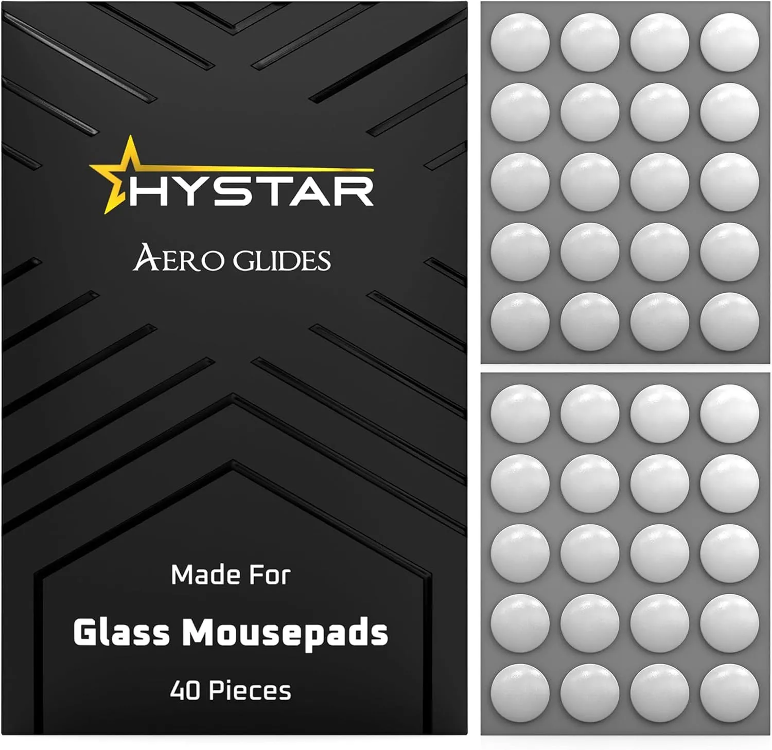 Bộ mouse skates Hystar Aero Glides dạng chấm tròn làm từ PTFE nguyên chất