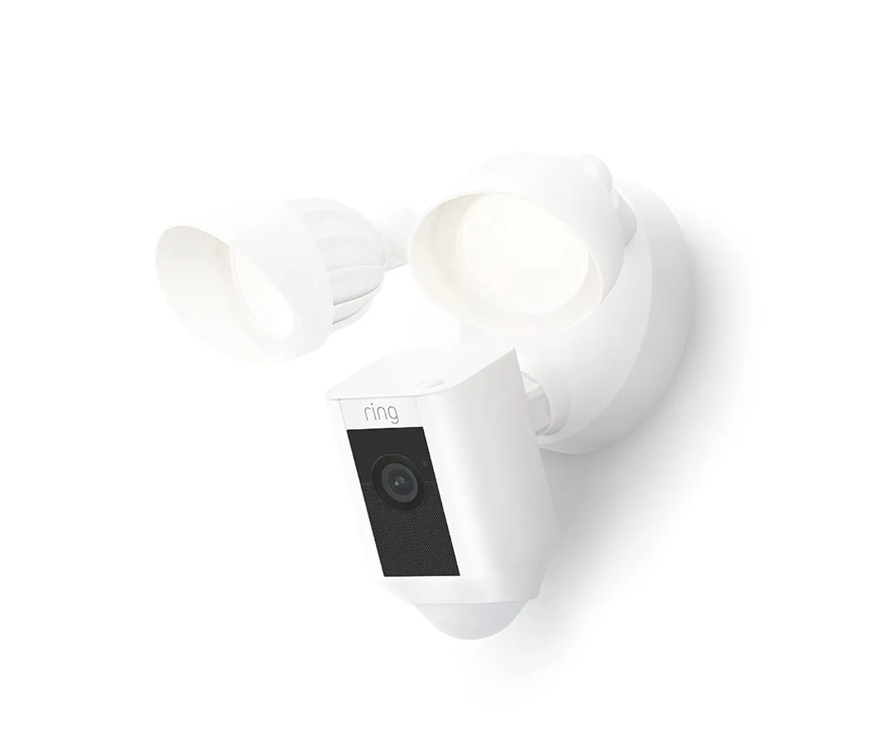 Camera an ninh Ring Floodlight Cam Wired Plus phát hiện chuyển động.
