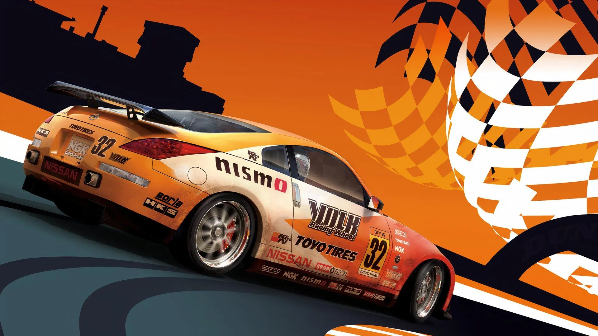 Cảnh gameplay Forza Motorsport 2 với chiếc xe đang cua gấp trên đường đua, thể hiện vật lý và đồ họa của game