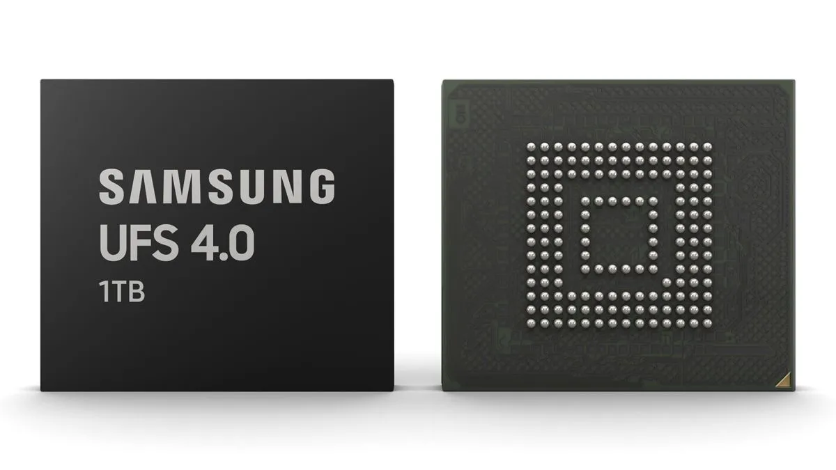Chip lưu trữ UFS 4.0 của Samsung, công nghệ bộ nhớ flash hiện đại cải thiện tốc độ tải ứng dụng và dữ liệu trên smartphone.