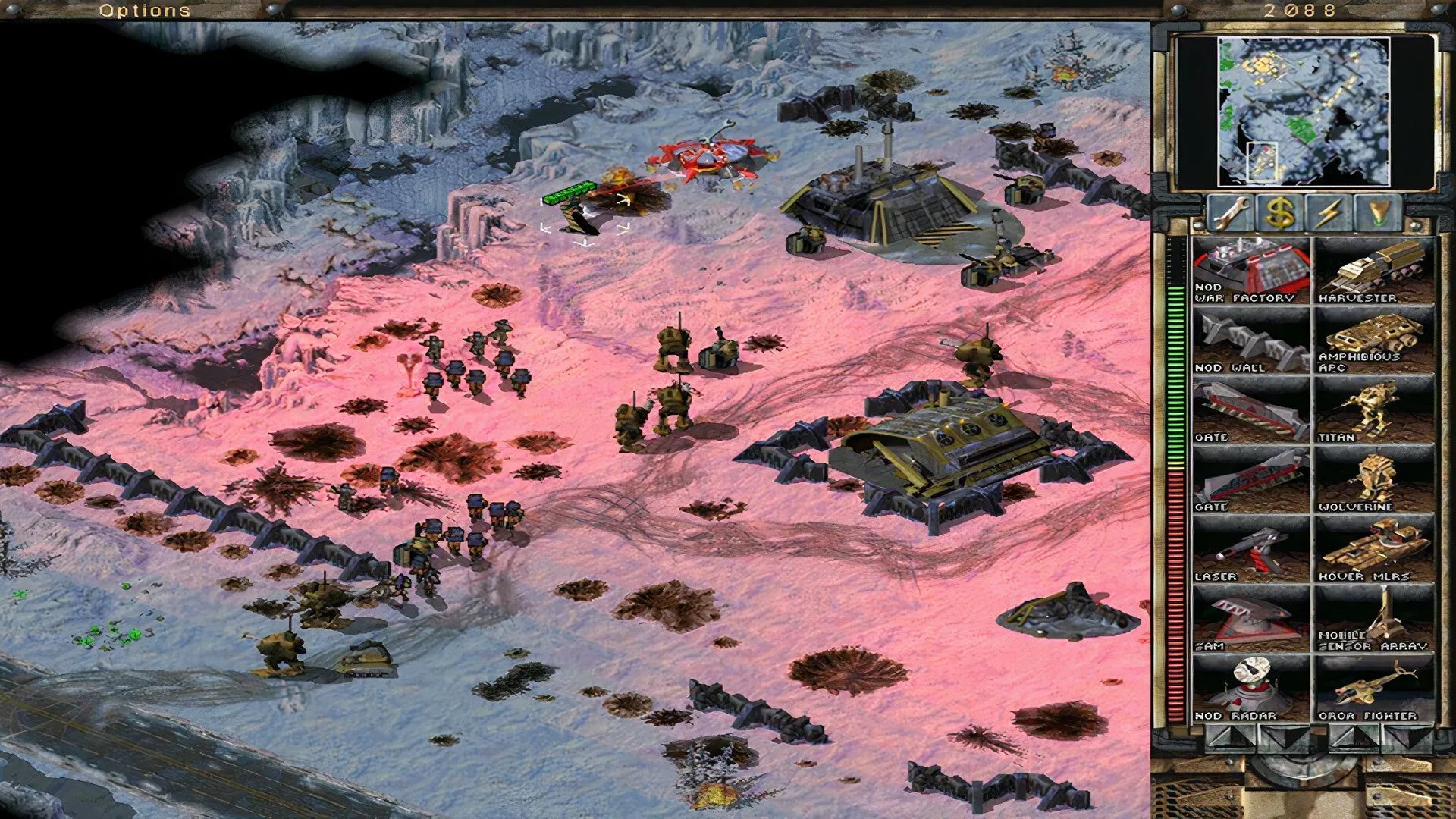 Command &amp; Conquer: Tiberian Sun - Đơn vị quân đội GDI và Nod giao tranh trên chiến trường tương lai, biểu tượng cho game chiến thuật kinh điển.