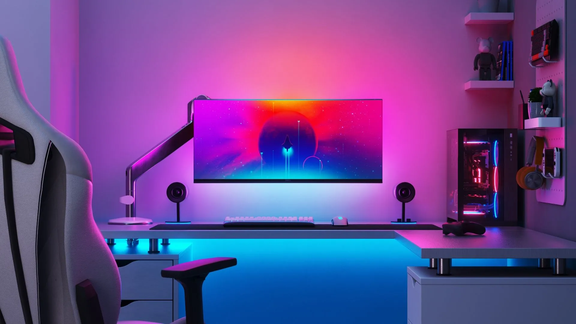 Dải đèn LED Nanoleaf PC Screen Mirror Lightstrip tạo hiệu ứng ánh sáng xung quanh màn hình máy tính