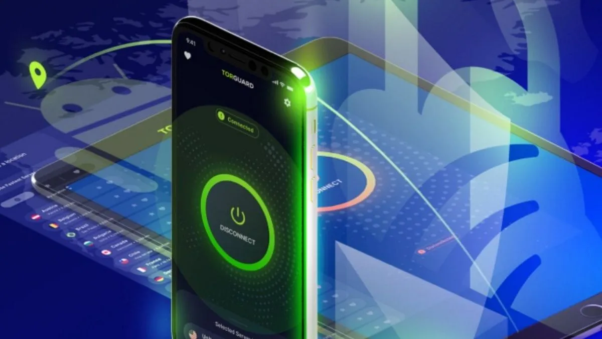 Đồ họa quảng cáo TorGuard VPN với logo nổi bật
