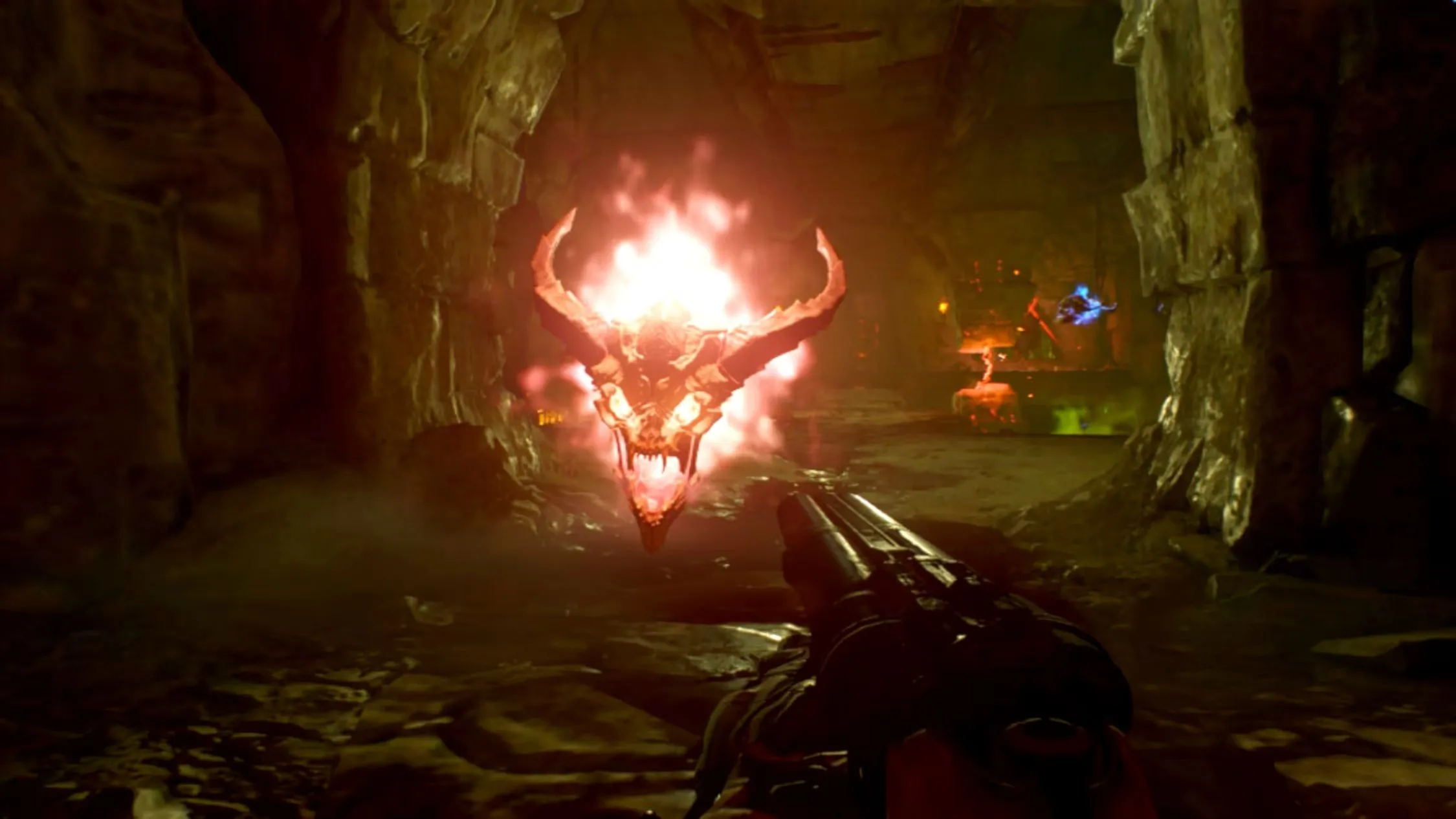 Game Doom 2016 chạy trên Nintendo Switch gốc, một ví dụ điển hình về bản port được tối ưu hóa