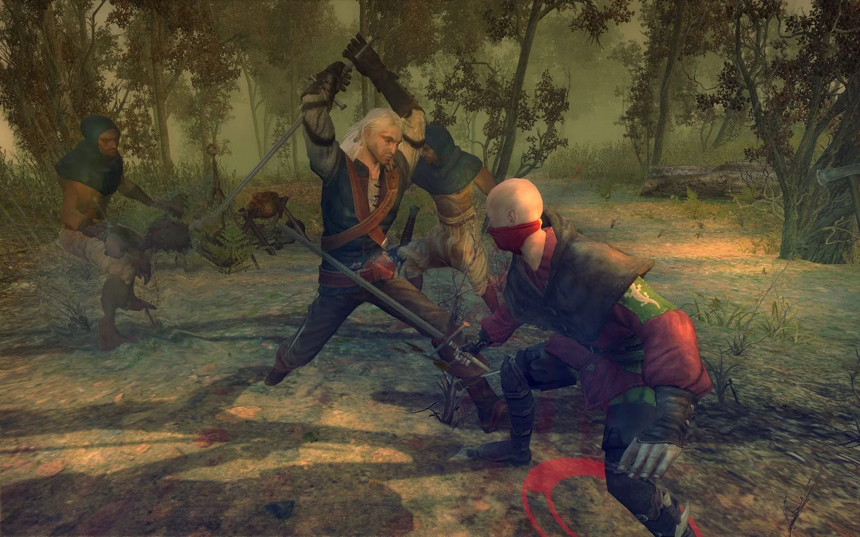 Hình ảnh game The Witcher (2007) với nhân vật chính Geralt of Rivia.