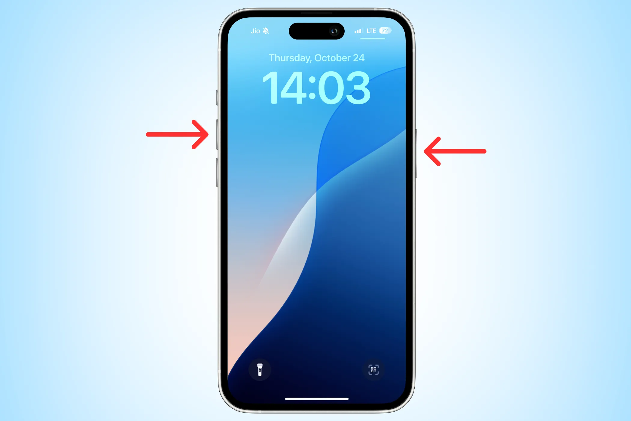 Hình ảnh iPhone với chỉ dẫn chụp màn hình bằng cách nhấn các nút, ước tính năng chụp màn hình não bộ