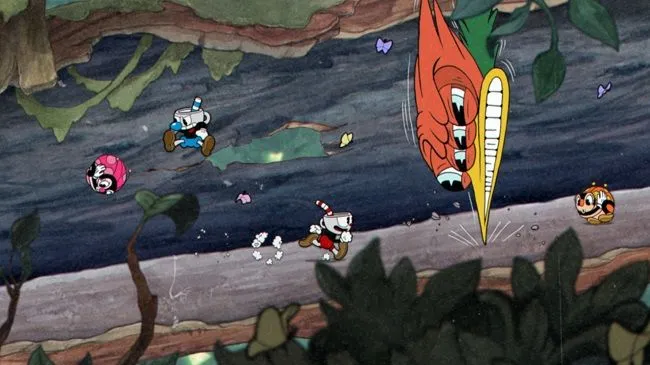 Hình ảnh nhân vật Cuphead, thể hiện phong cách hoạt hình cổ điển thập niên 1930.