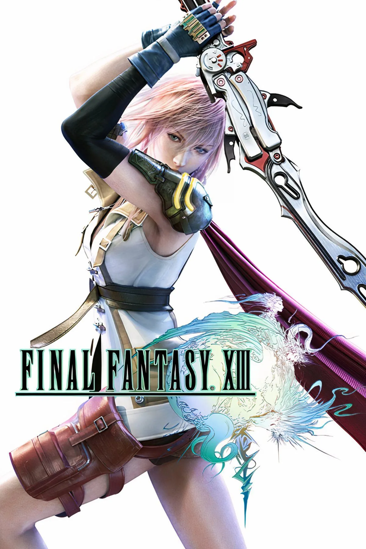 Hình ảnh trong game Final Fantasy 13, cho thấy một cảnh chiến đấu mãn nhãn trên Chromebook Plus.