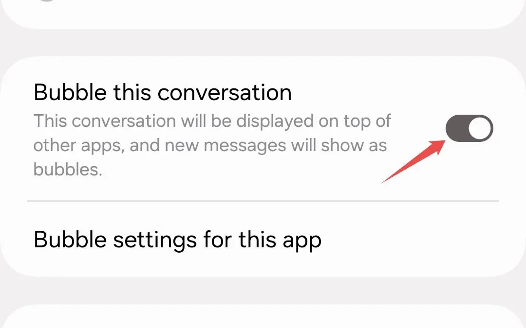 Kích hoạt tính năng bong bóng cuộc trò chuyện cho tin nhắn trong Google Messages