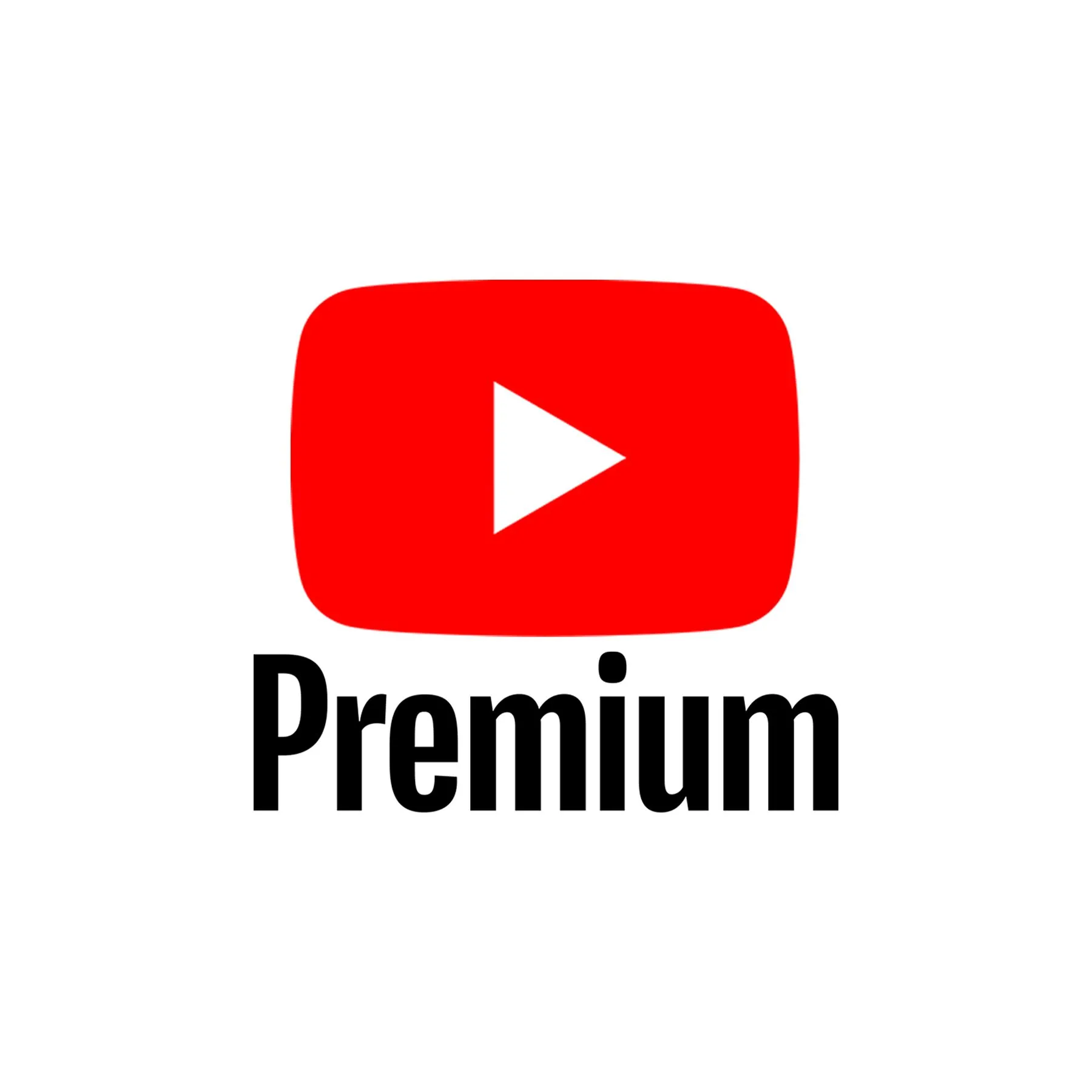 Logo YouTube Premium trên nền tối, biểu tượng của dịch vụ xem video không quảng cáo và nghe nhạc nền