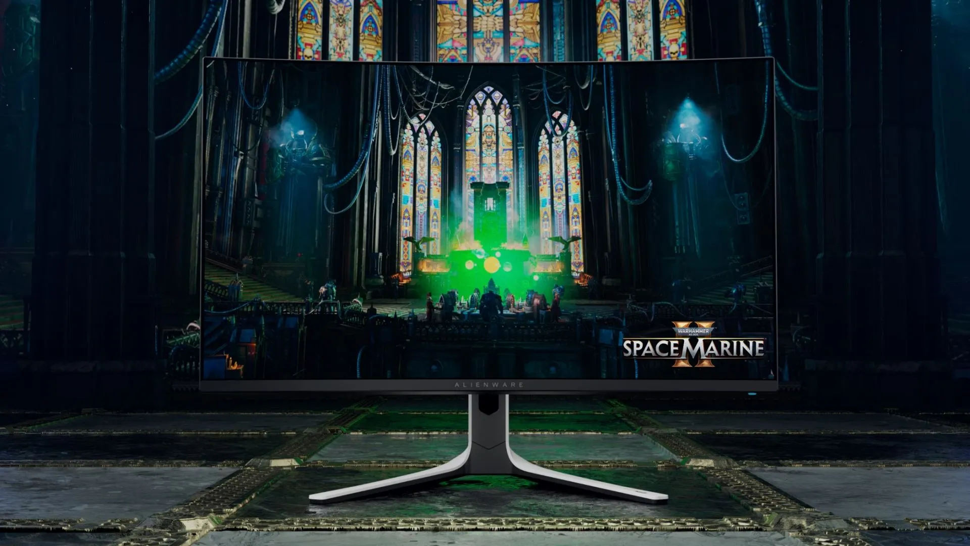 Màn hình cong chơi game Dell Alienware AW3225QF QD-OLED 32 inch 4K với tần số quét 240Hz, hỗ trợ VRR và công nghệ Dolby Vision, mang lại đồ họa sắc nét cho game thủ.