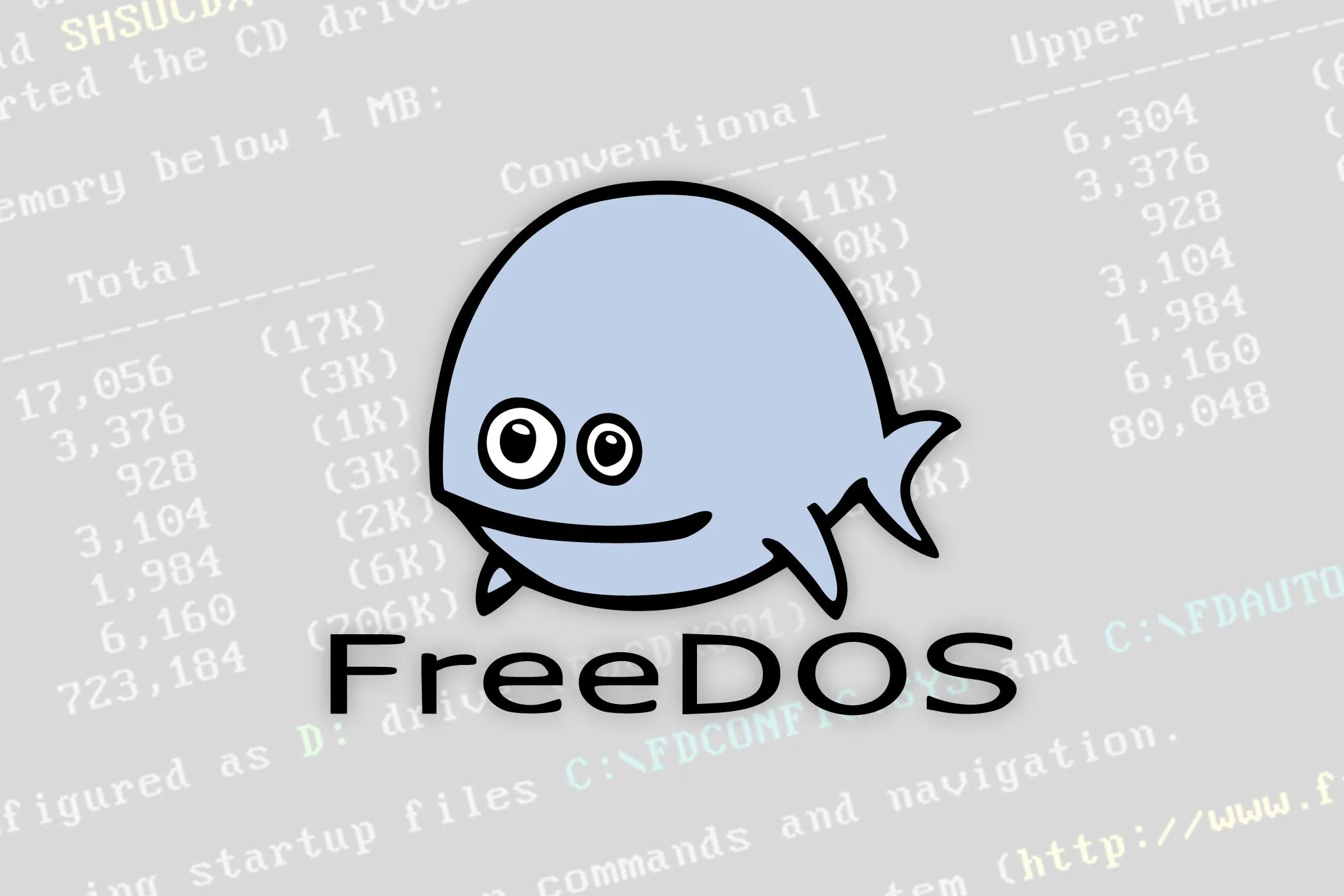 Màn hình giao diện FreeDOS 1.4 đang chạy