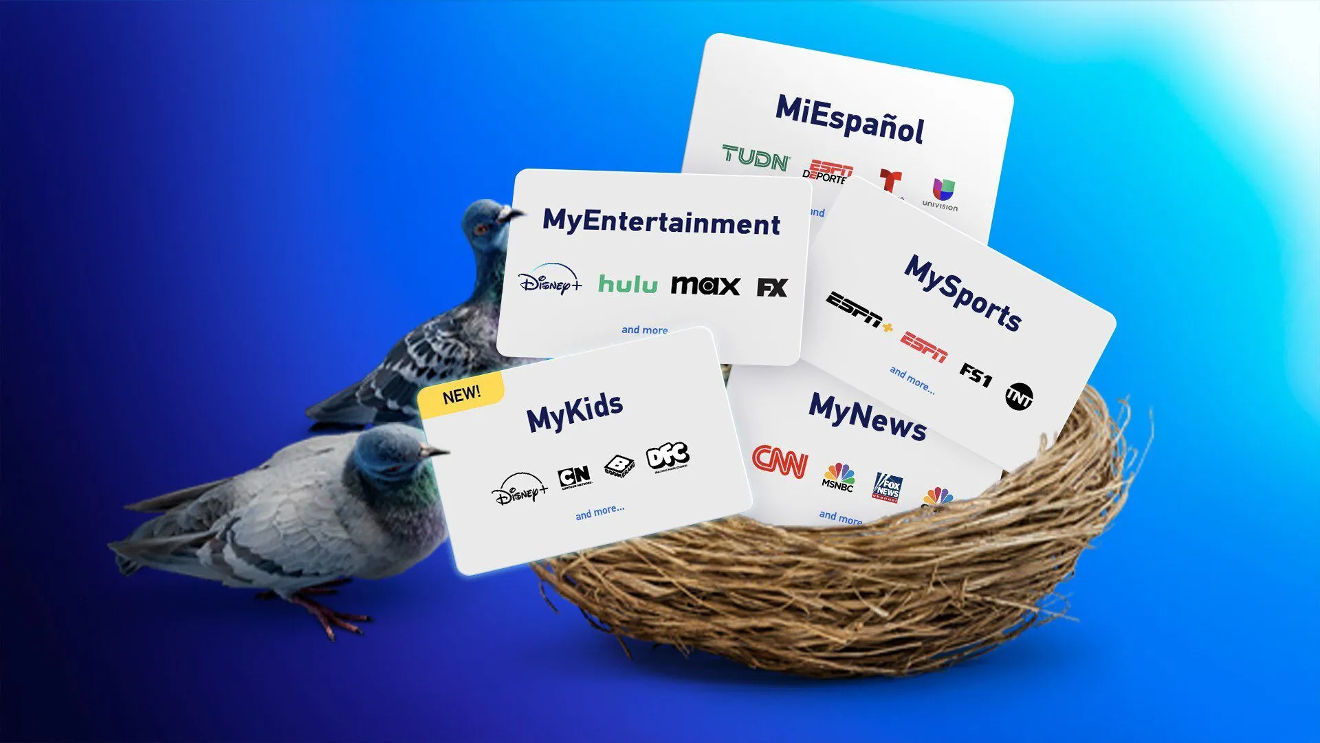 Màn hình hiển thị logo DirecTV MyKids, tượng trưng cho gói kênh giải trí mới dành cho trẻ em