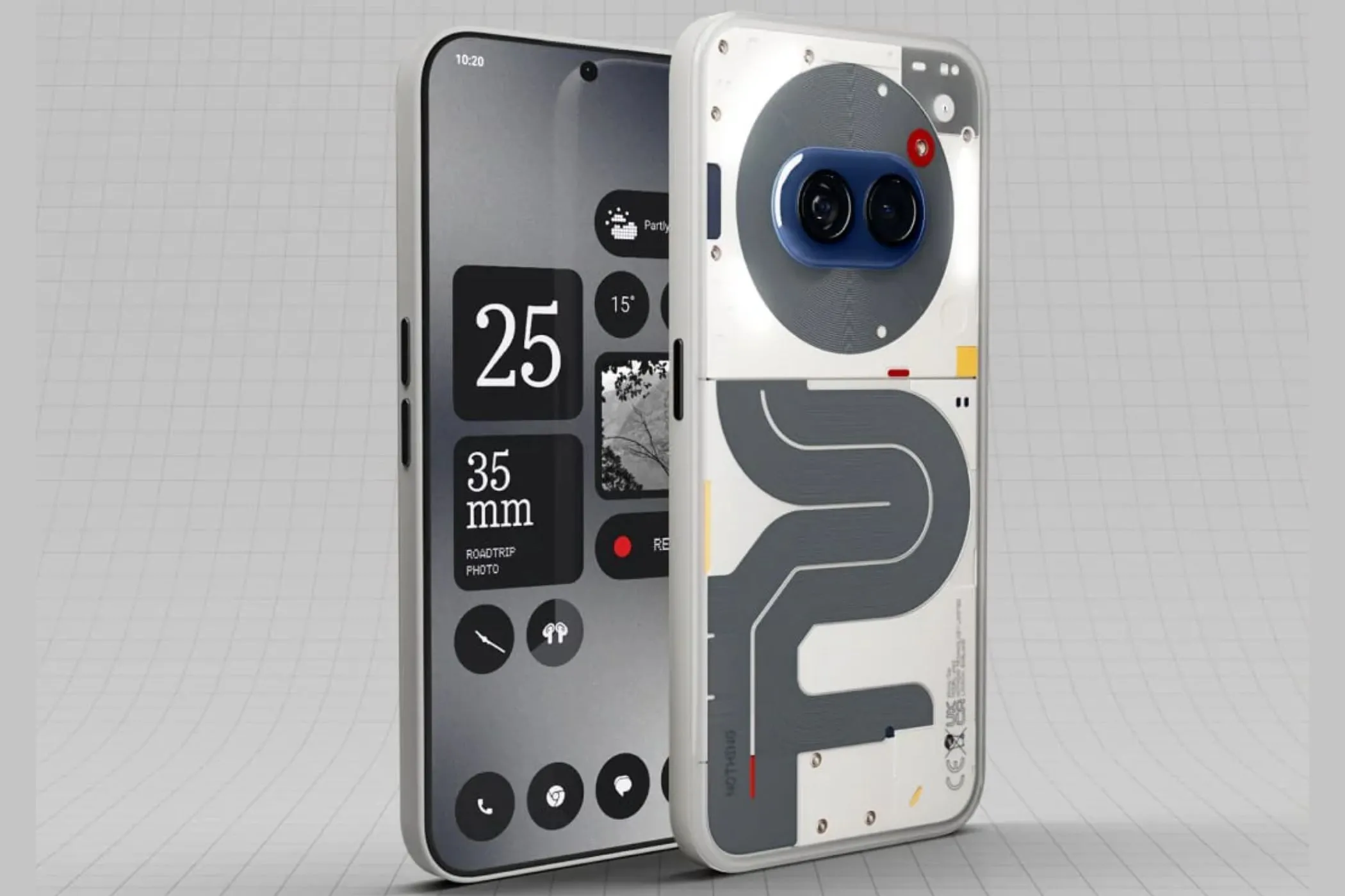 Mặt lưng trong suốt độc đáo và cụm camera của Nothing Phone 2a Plus