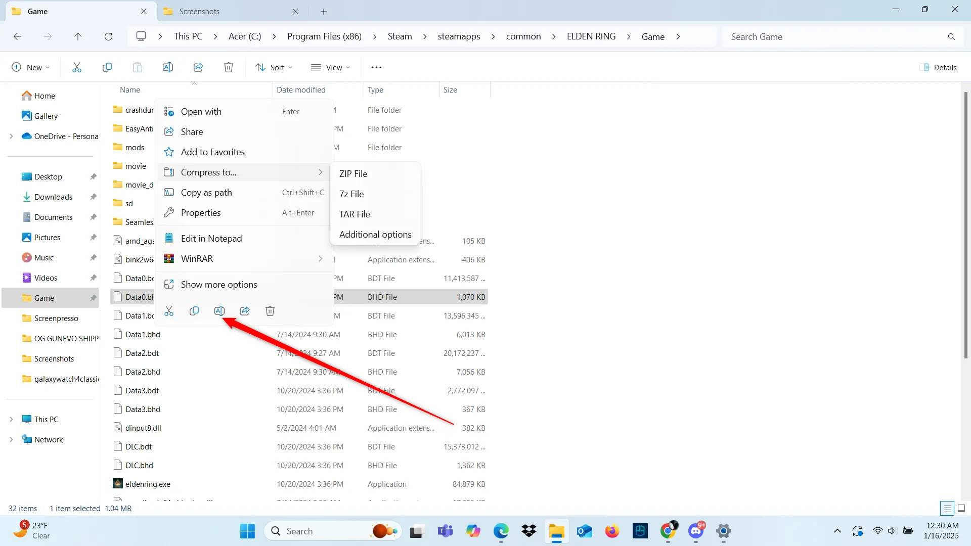 Minh họa đổi tên hàng loạt nhiều tệp trong File Explorer, với tên mới và số thứ tự tự động.