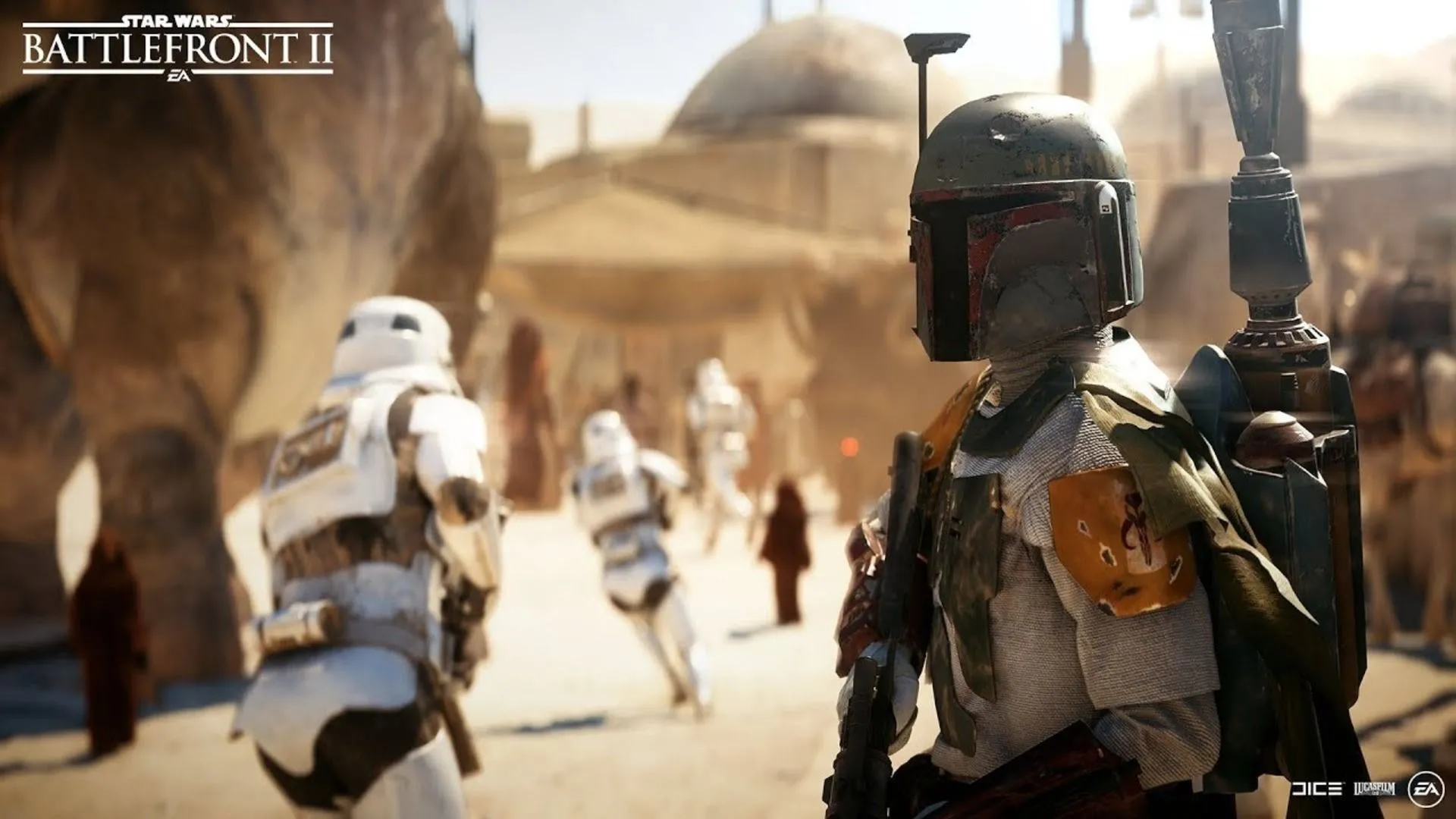 Nhân vật Boba Fett trong Star Wars Battlefront II, một trong các anh hùng huyền thoại của thế giới Star Wars.