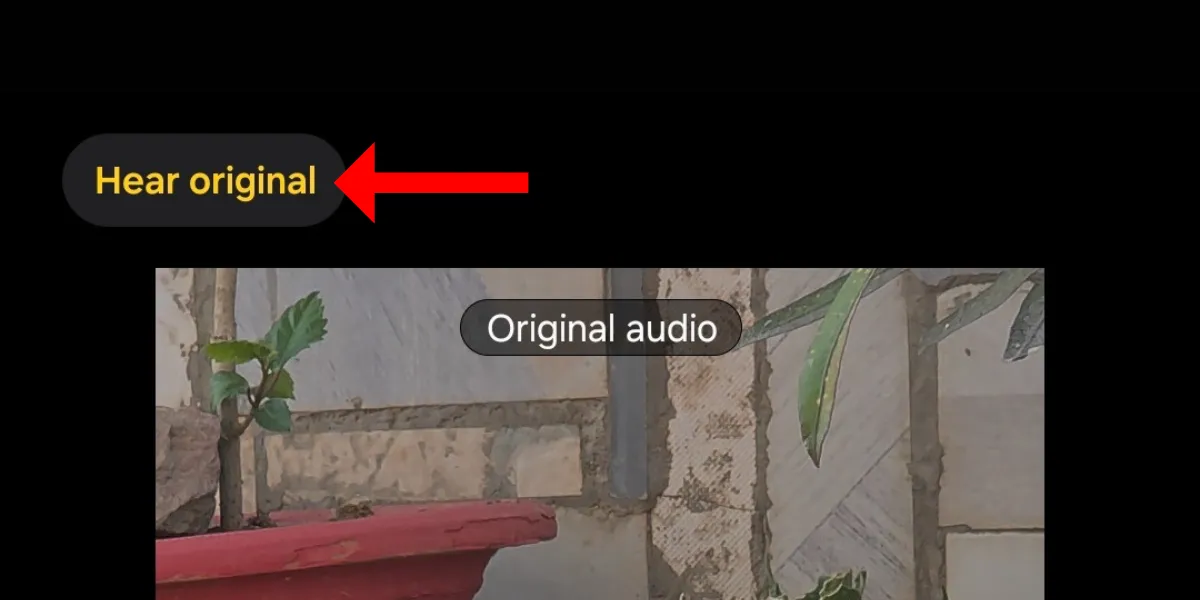 Nút &quot;Nghe bản gốc&quot; trên màn hình Xóa âm thanh (Audio Eraser) của Galaxy S25, giúp so sánh kết quả chỉnh sửa với âm thanh ban đầu.