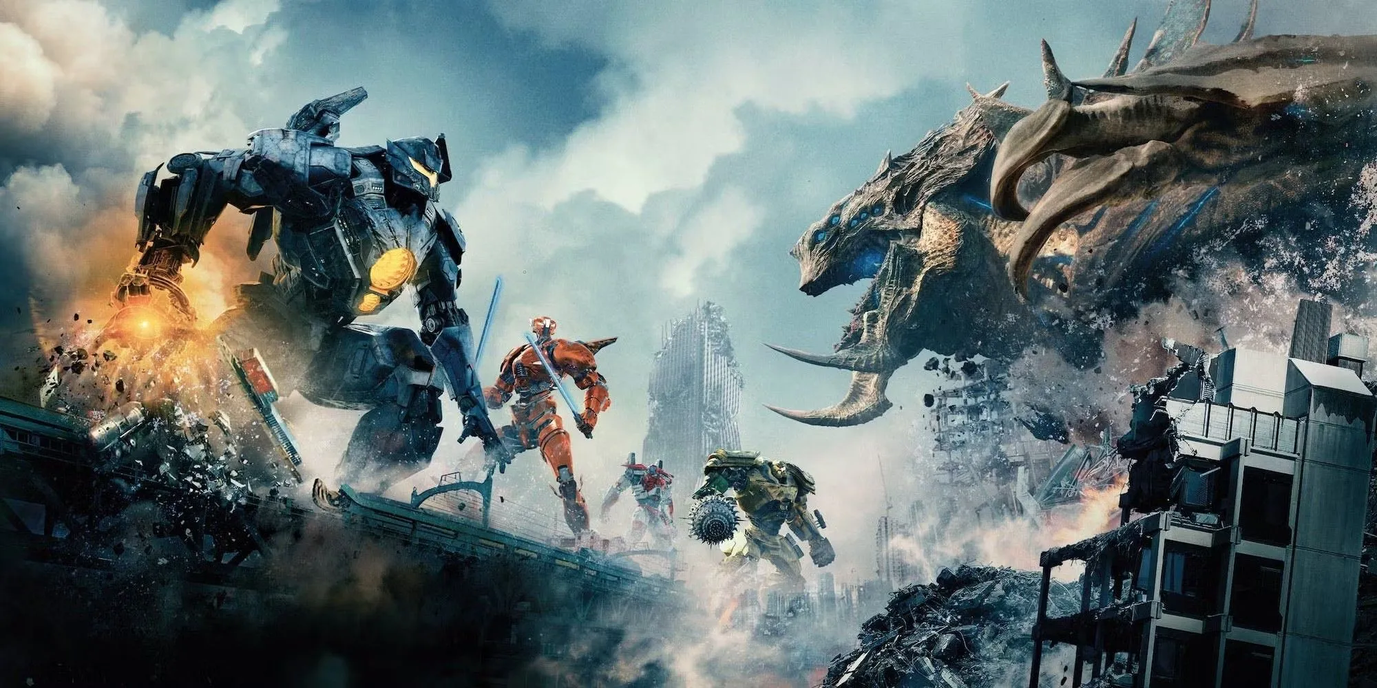 Robot Jaeger đang di chuyển trong Pacific Rim Uprising, đại diện cho tiềm năng phát triển game Pacific Rim.
