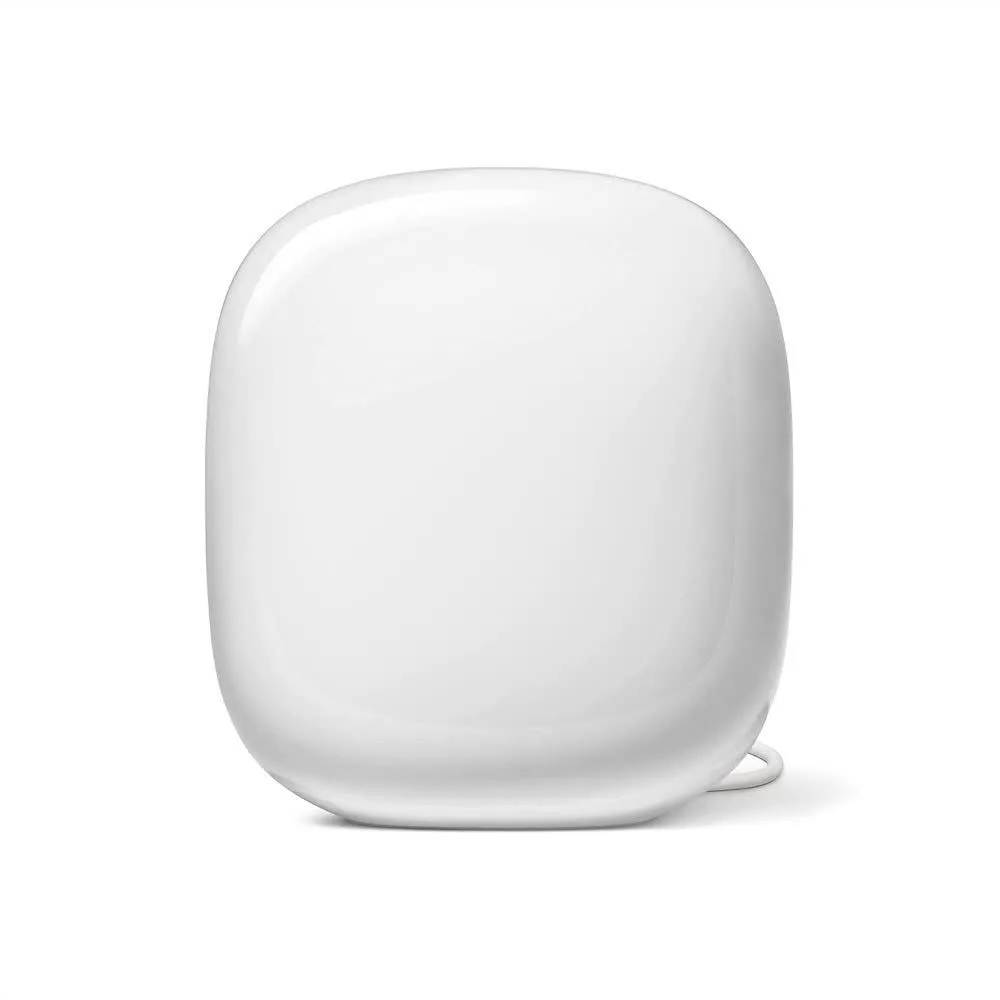 Router mesh Wi-Fi Google Nest Wi-Fi Pro màu trắng, thiết kế hiện đại, phủ sóng Wi-Fi 6E