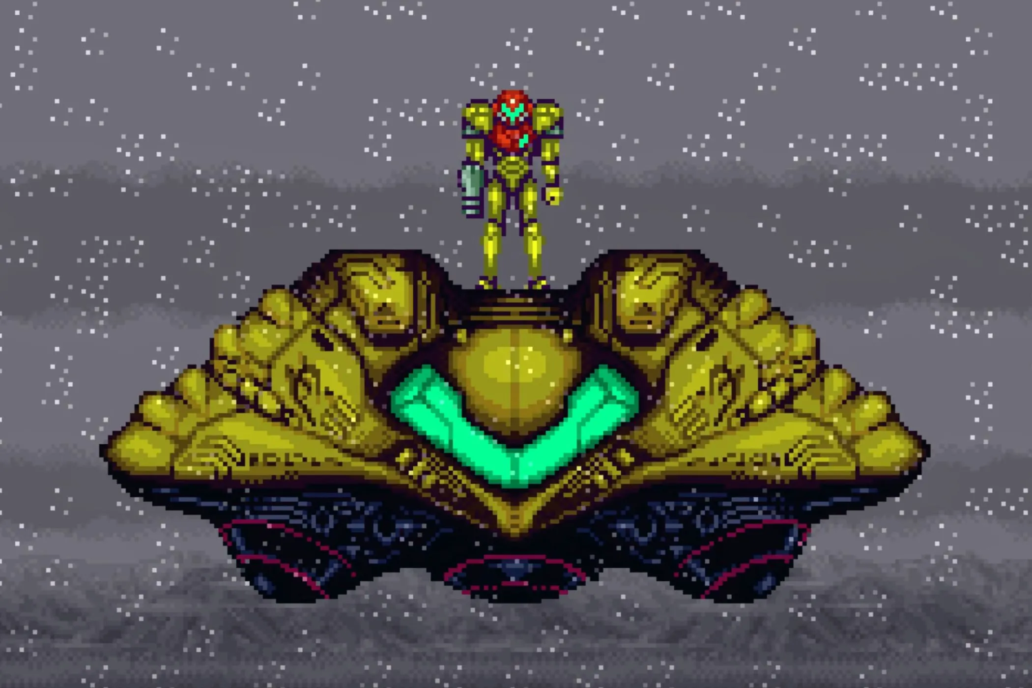 Samus Aran trong Super Metroid trên SNES, một ví dụ điển hình cho lối chơi khám phá, phiêu lưu của game Nintendo retro
