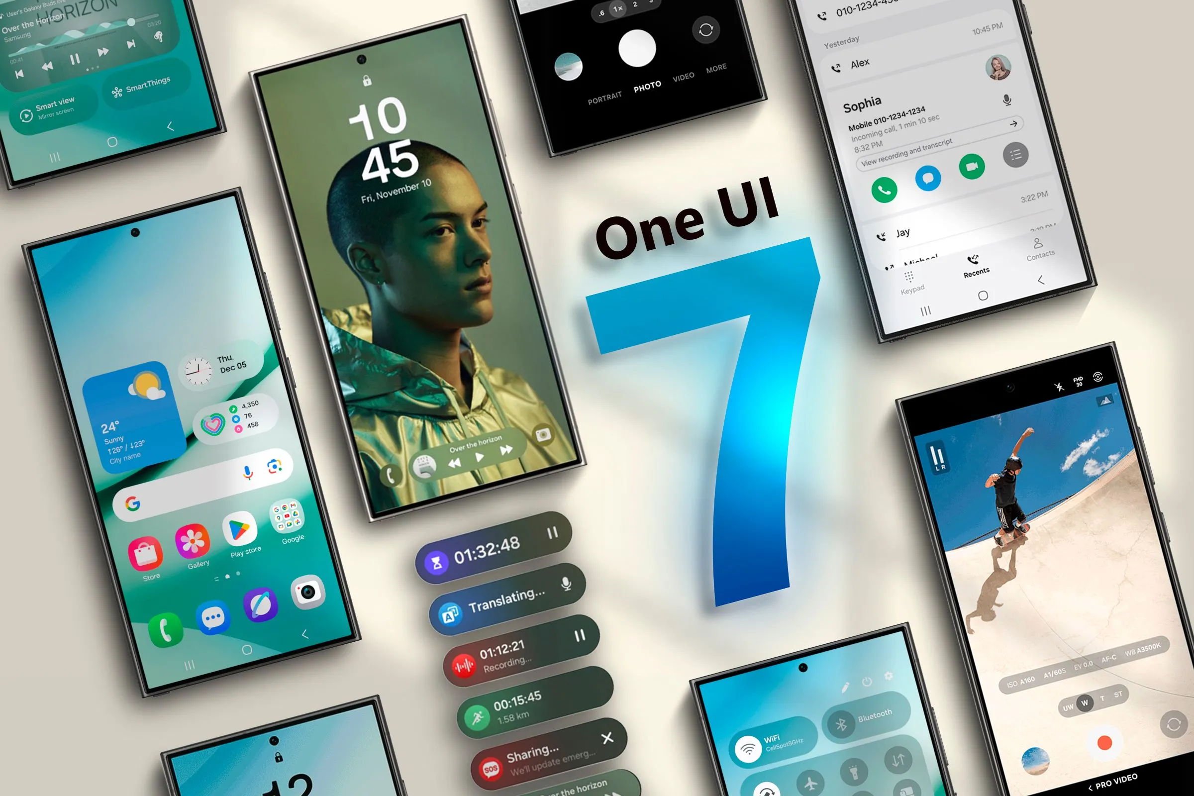Thiết bị Galaxy S24 với giao diện One UI 7