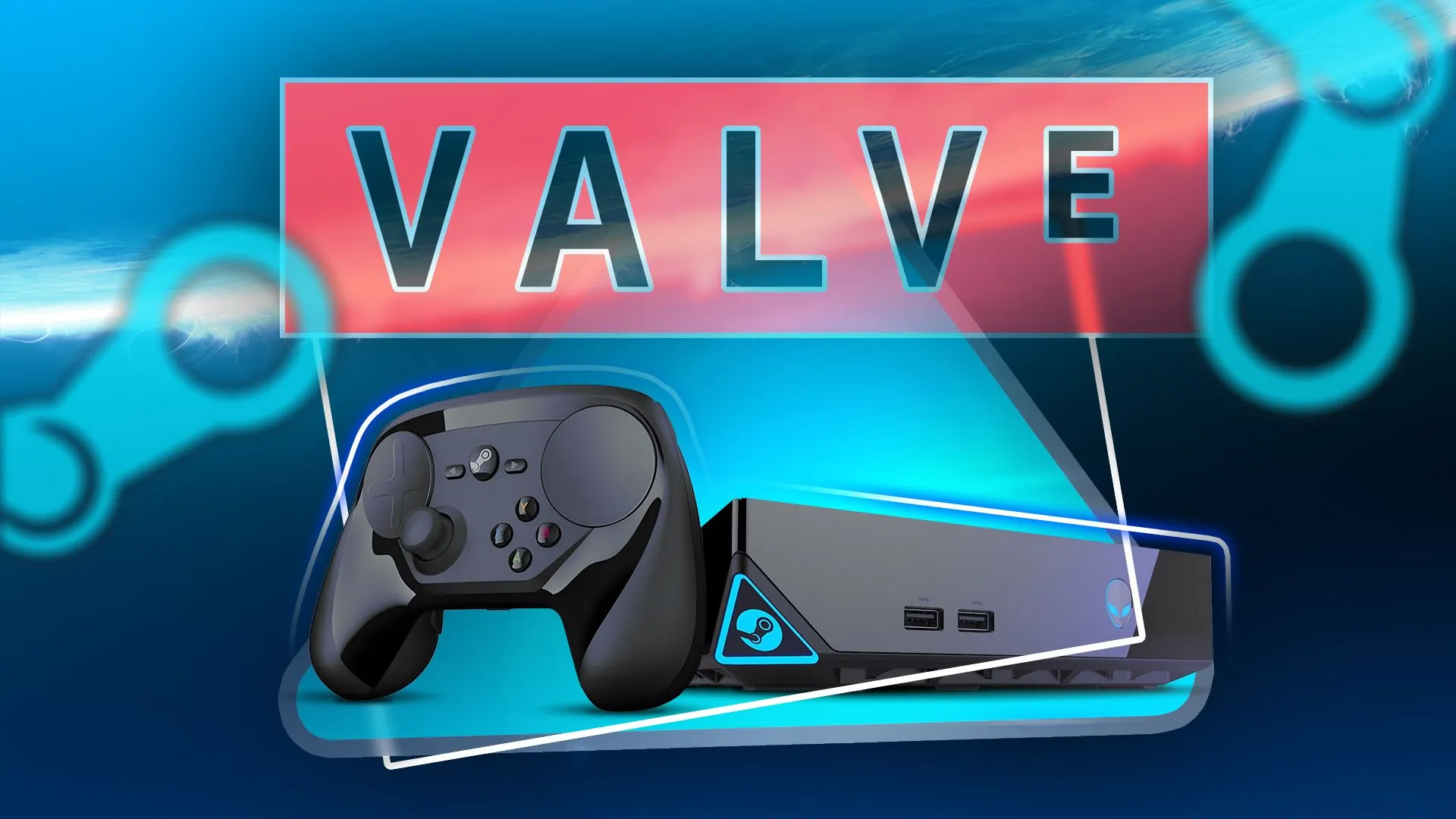 Thiết bị Steam Machine với logo Valve và Steam, thể hiện cam kết của Valve trong việc bảo vệ người dùng