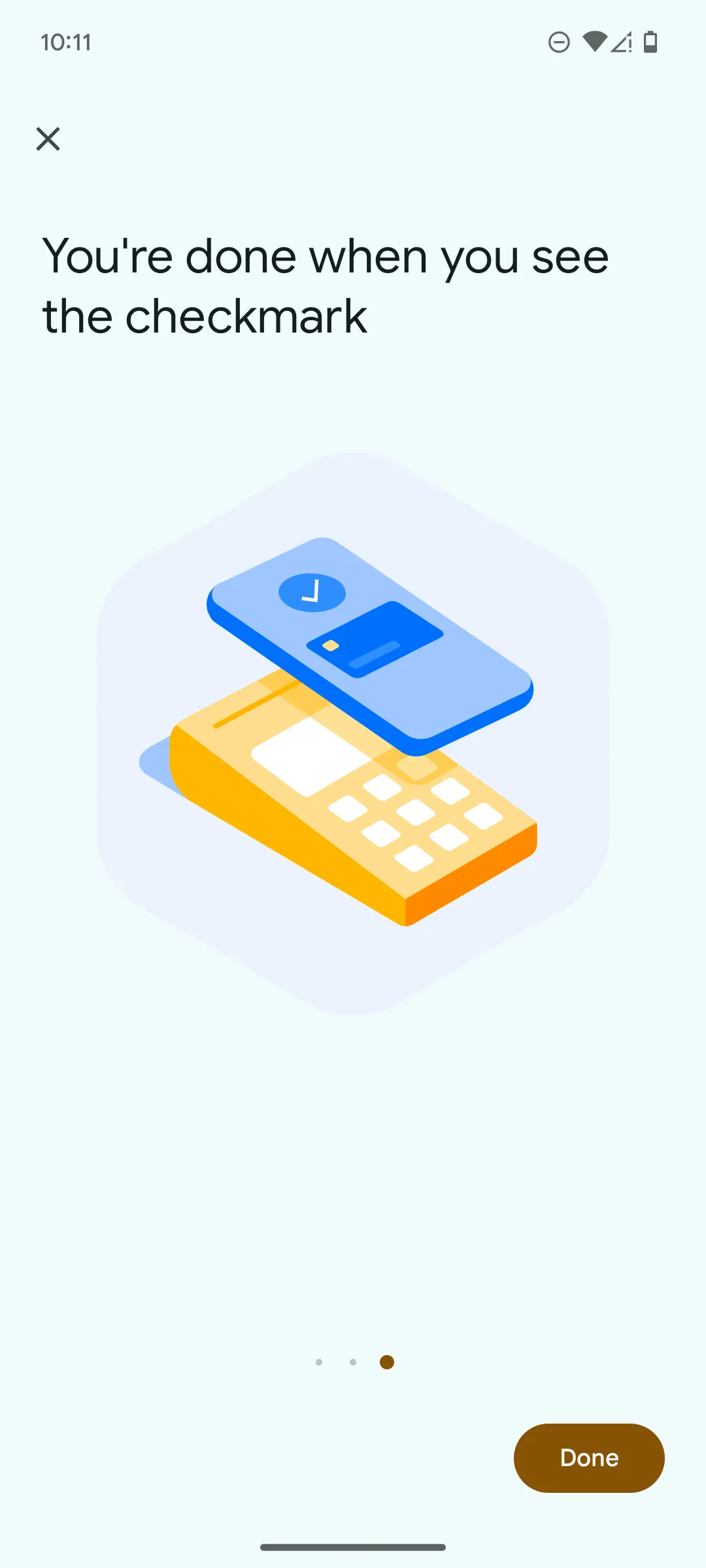 Thông báo xác nhận giao dịch thành công trên Google Wallet sau khi hoàn tất thanh toán không chạm.