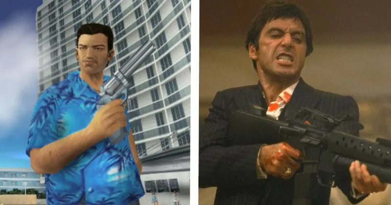 Tommy Vercetti từ Grand Theft Auto: Vice City và Tony Montana từ Scarface.