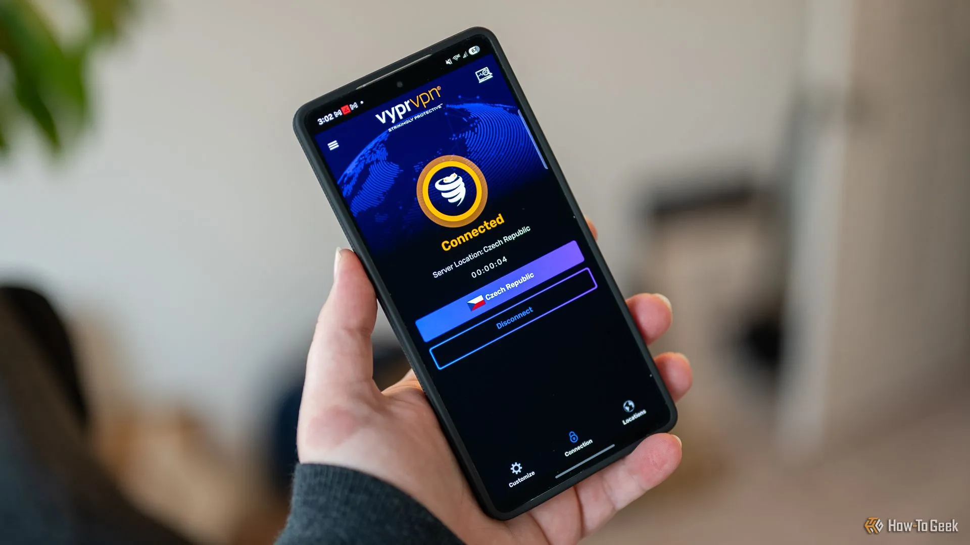 VyprVPN chạy trên điện thoại thông minh Android